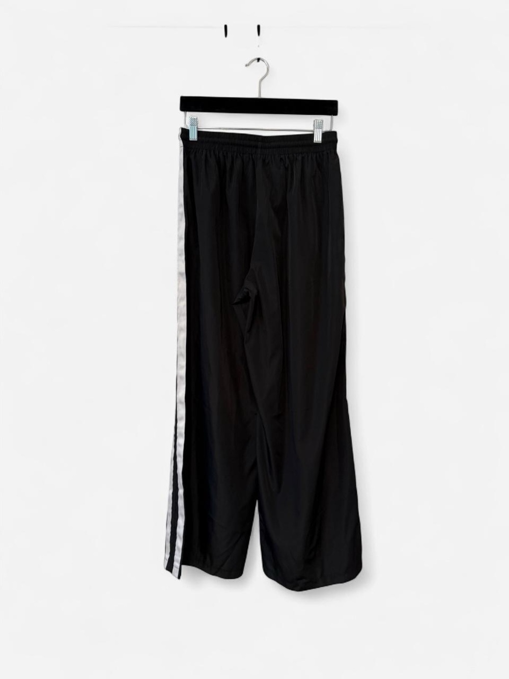 Edikted Black Track Pants with White Side Stripe